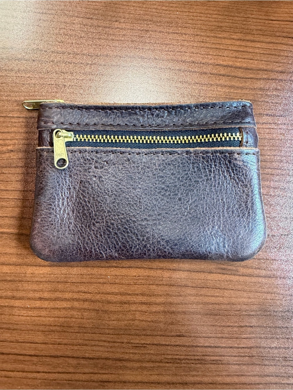 Portland Leather Zipper Card Wallet— in coldbrew??